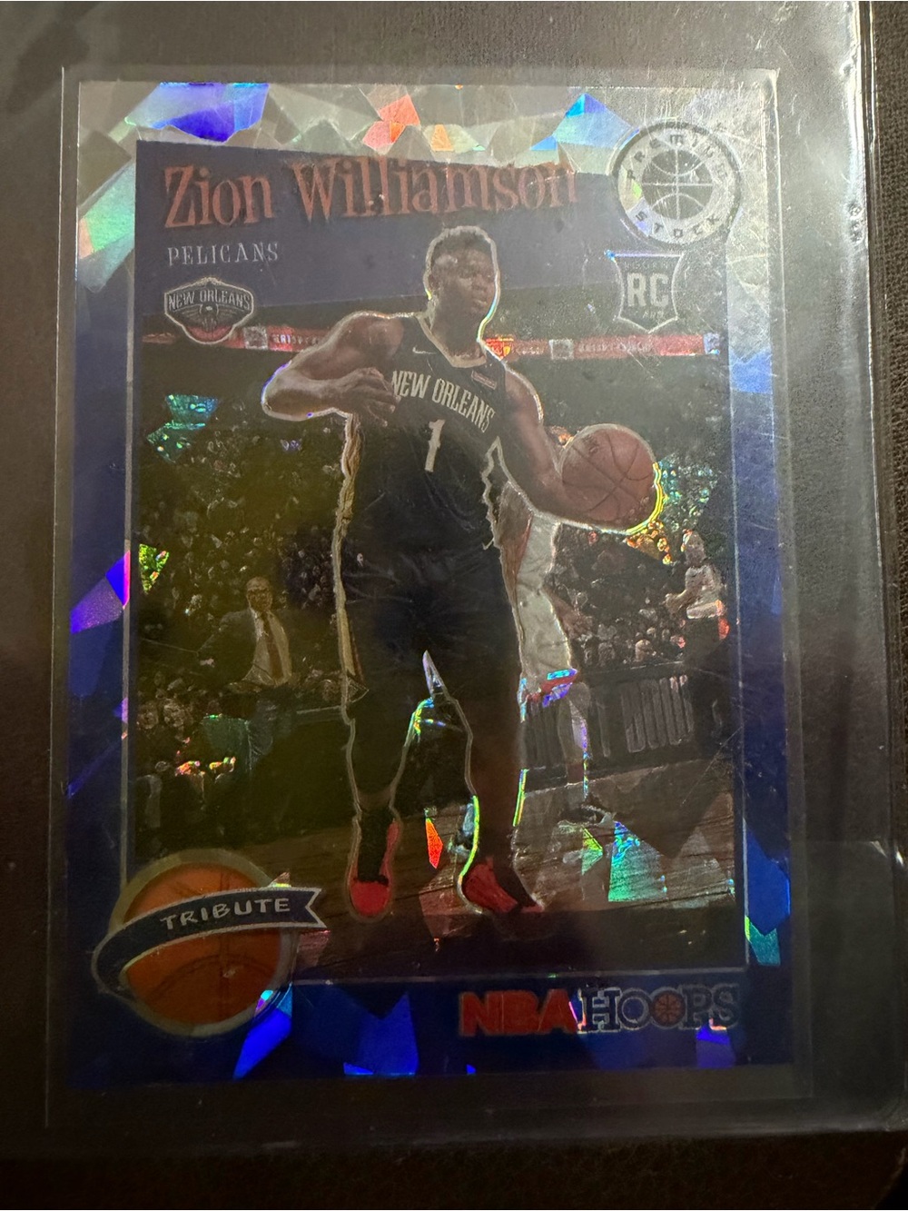 2019 Hoops Premium Stock- RC Blue Cracked Ice Zion Williamson
